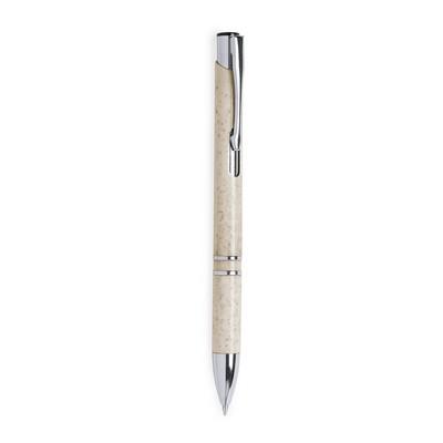 Wheat straw ball pen, metal clip