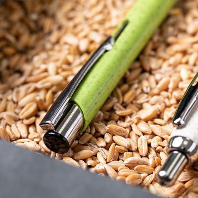 Wheat straw ball pen, metal clip