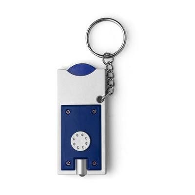 Keyring with shopping cart coin and LED light
