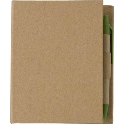 Memo holder, notebook, sticky notes, ball pen, ruler