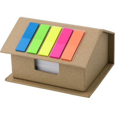 Memo holder "house", notebook, sticky notes