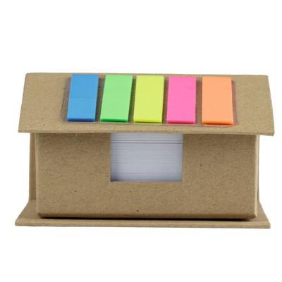 Memo holder "house", notebook, sticky notes