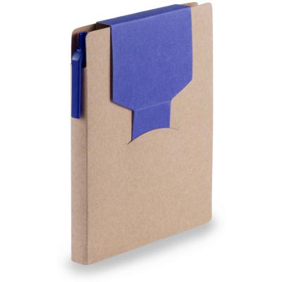 Memo holder, notebook A6, sticky notes, ball pen