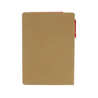 Memo holder, notebook A6, sticky notes, ball pen