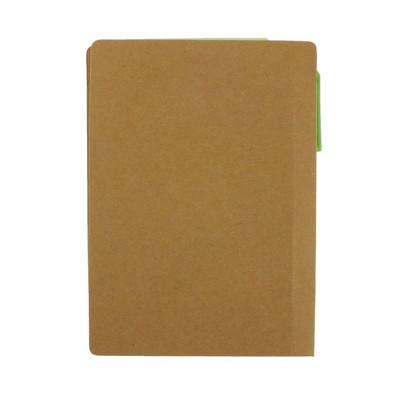 Memo holder, notebook A6, sticky notes, ball pen