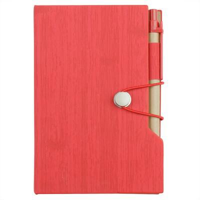Memo holder, notebook approx. A6, sticky notes, ball pen