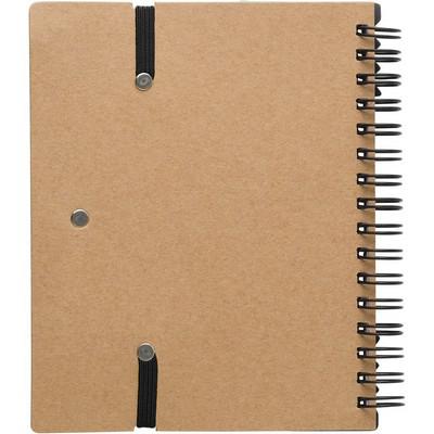 Memo holder, notebook, sticky notes, ball pen
