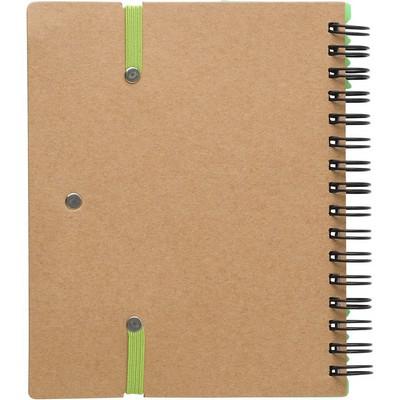Memo holder, notebook, sticky notes, ball pen