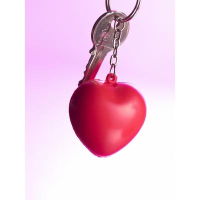 Keyring, anti stress "heart"