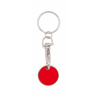 Keyring with shopping cart coin