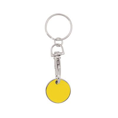 Keyring with shopping cart coin