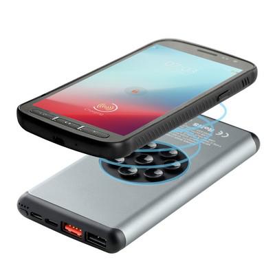 Wireless power bank 10000 mAh Mauro Conti with suction cups, wireless charger 10W