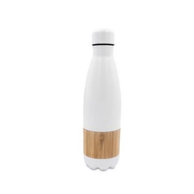 Thermo bottle 500 ml with bamboo detail