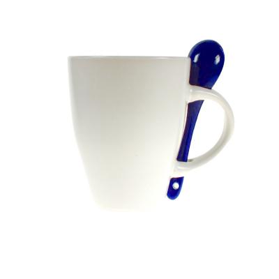 Ceramic mug 300 ml with spoon