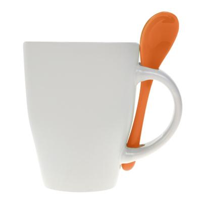 Ceramic mug 300 ml with spoon