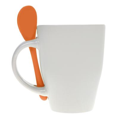 Ceramic mug 300 ml with spoon