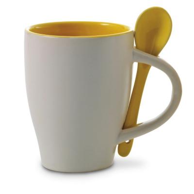 Ceramic mug 300 ml with spoon Ceramic mug 300 ml with spoon