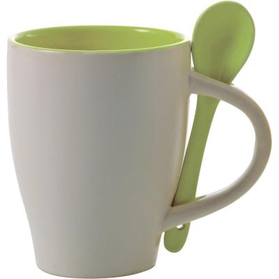 Ceramic mug 300 ml with spoon Ceramic mug 300 ml with spoon