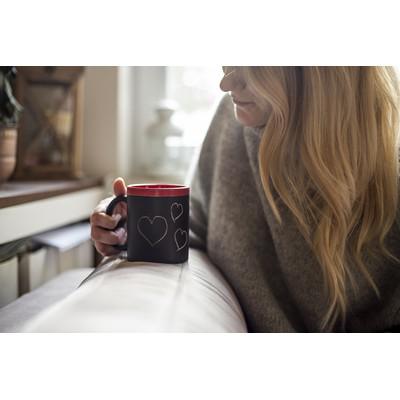 Ceramic mug for drawing 300 ml, chalk