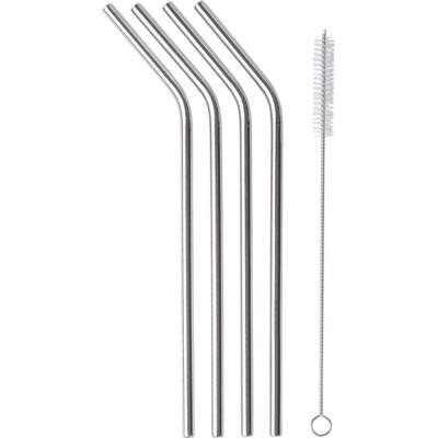 Stainless steel drinking straw set