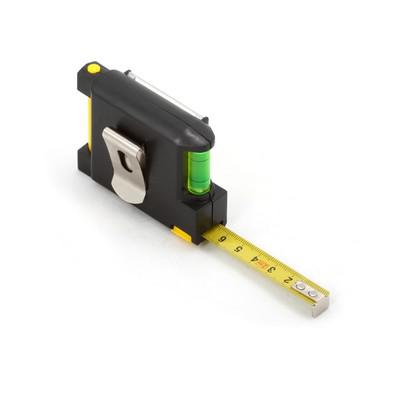 Measuring tape 2m, spirit level, memo pad, ball pen