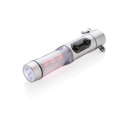 Emergency torch 2 LED, seat belt cutter, safety hammer