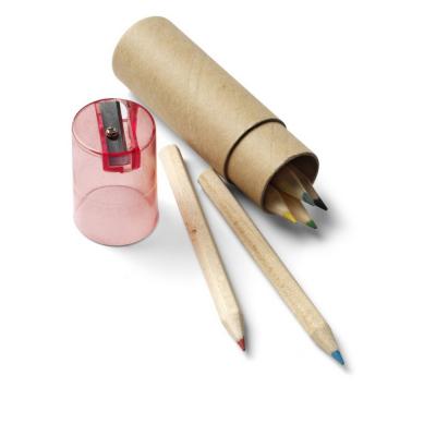 Colour pencil set with pencil sharpener
