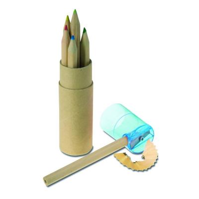 Colour pencil set with pencil sharpener