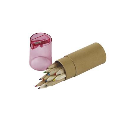 Colour pencil set with pencil sharpener