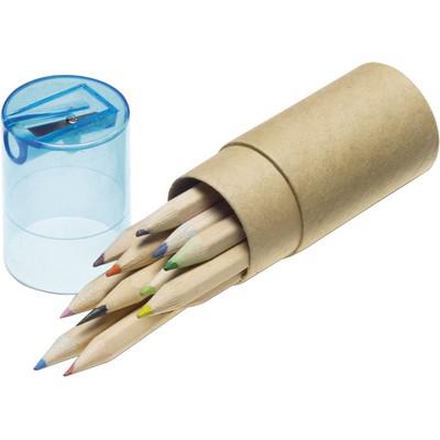 Colour pencil set with pencil sharpener