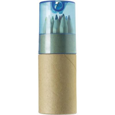 Colour pencil set with pencil sharpener