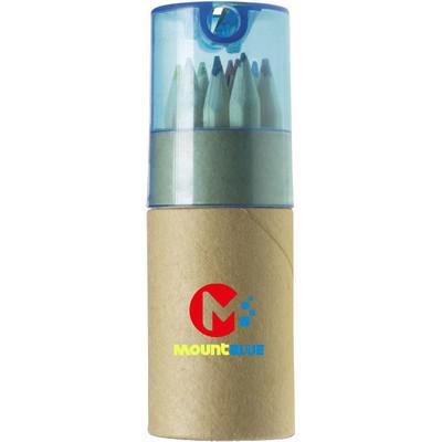 Colour pencil set with pencil sharpener