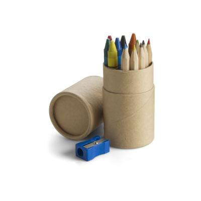 Colour pencil set with pencil sharpener