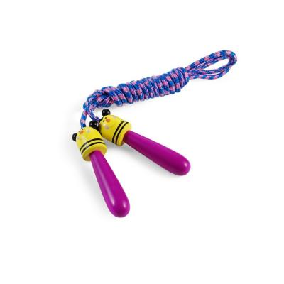Skipping rope with wooden handles