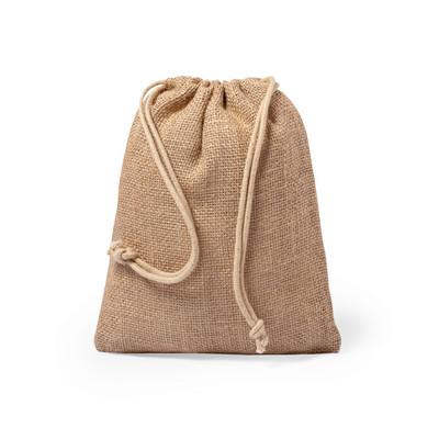 Small jute drawstring bag