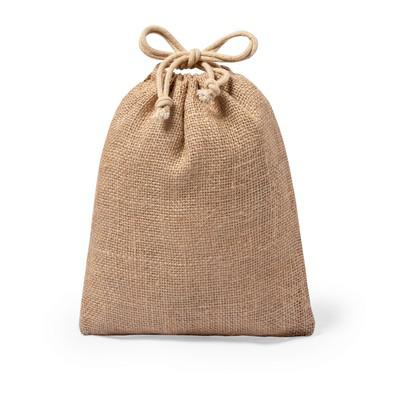 Small jute drawstring bag