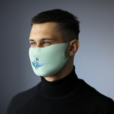 Reusable face mask with filter space and silver ions