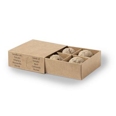 Set of seeds balls, 4 seeds types