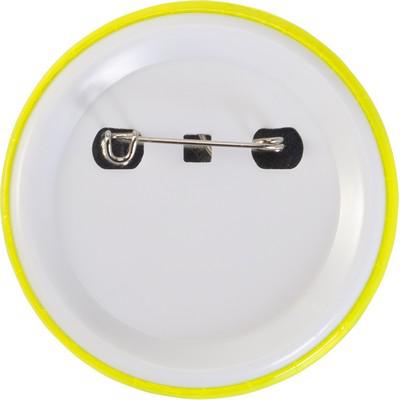 Button badge with safety pin