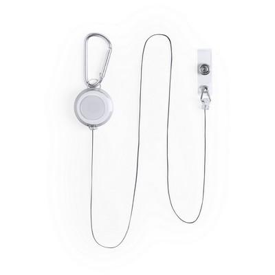 Ski pass, retractable cord 65 cm