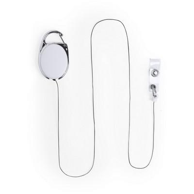 Ski pass, retractable cord 75 cm