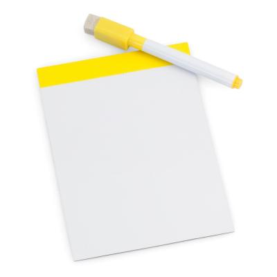 Magnetic writing board, marker with felt tip, eraser