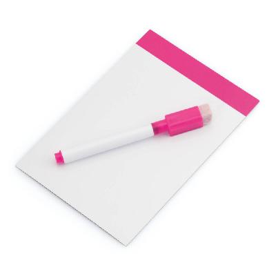 Magnetic writing board, marker with felt tip, eraser