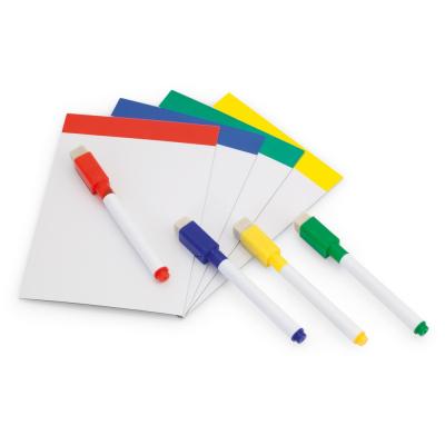 Magnetic writing board, marker with felt tip, eraser