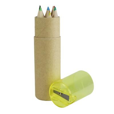 Colour pencil set with pencil sharpener