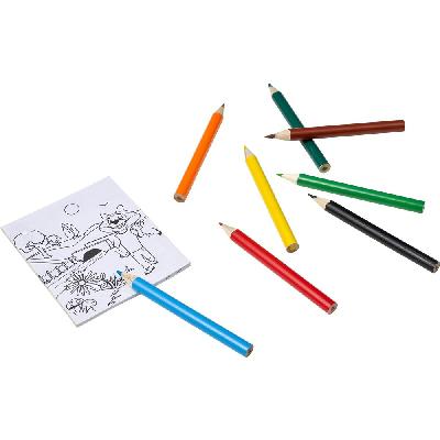 Drawing set, colouring pencils, colouring sheets