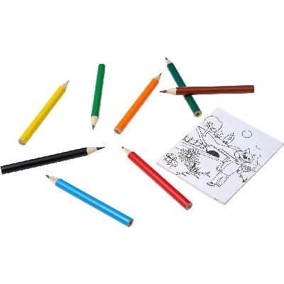 Drawing set, colouring pencils, colouring sheets