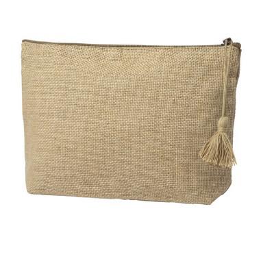 Jute cosmetic bag