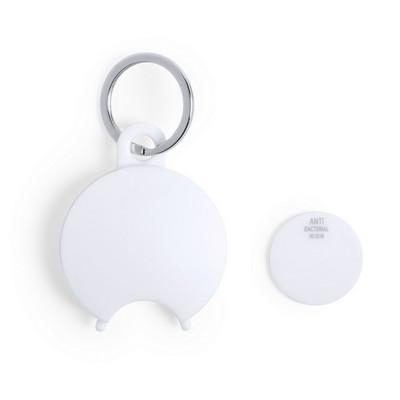 Antibacterial keyring with shopping cart coin