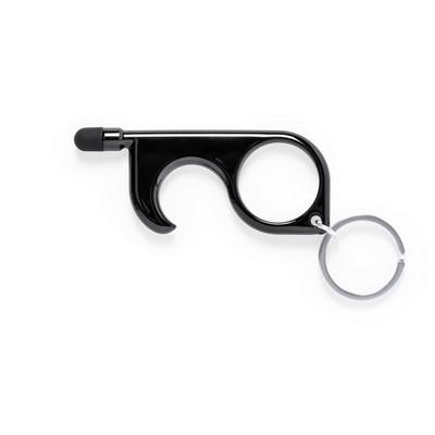 Anti-contact keyring for door opening and contactless use of public usage surfaces, ball pen, touch pen